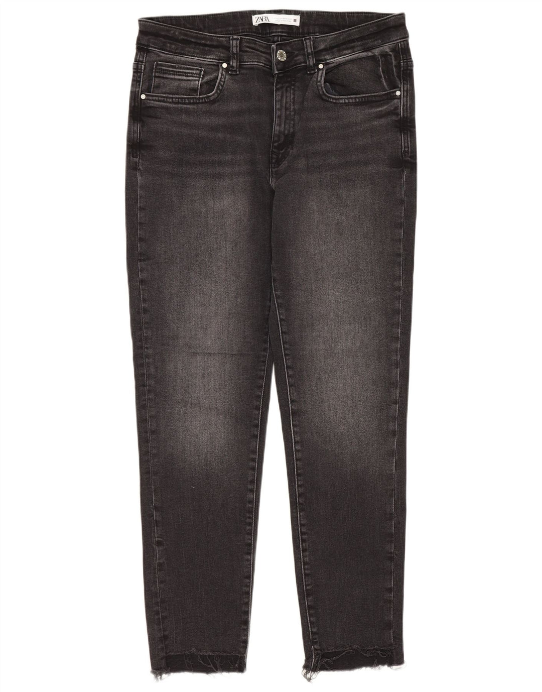 ZARA Jeans Slim Feminino EU 42 Grande W32 L27 Preto
