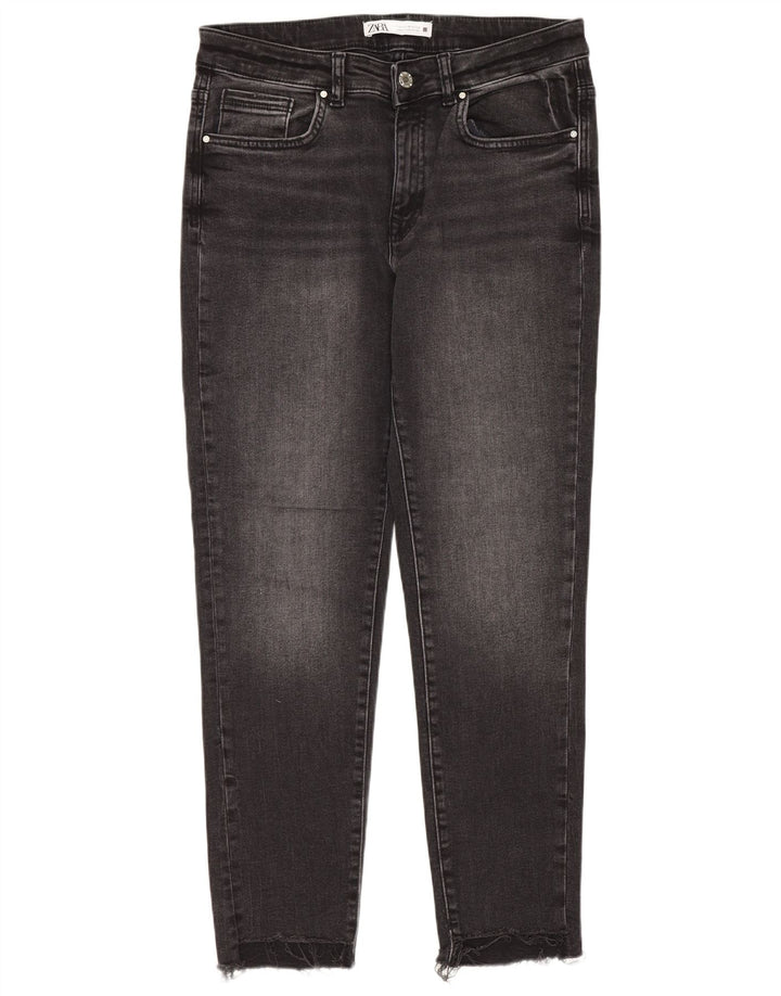 ZARA Jeans Slim Feminino EU 42 Grande W32 L27 Preto
