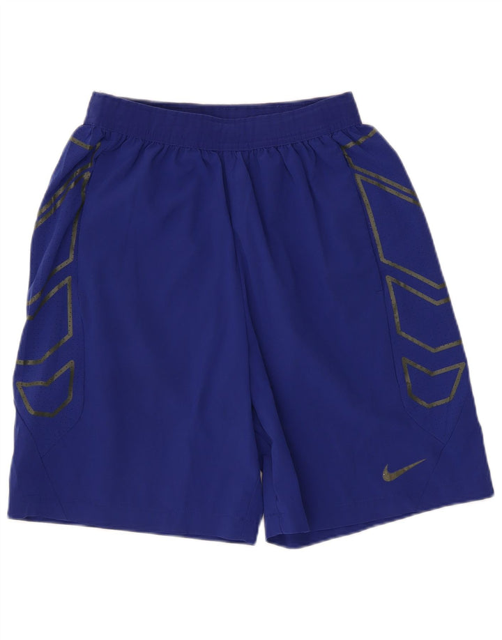 Shorts esportivos gráficos masculinos Nike médio azul poliéster