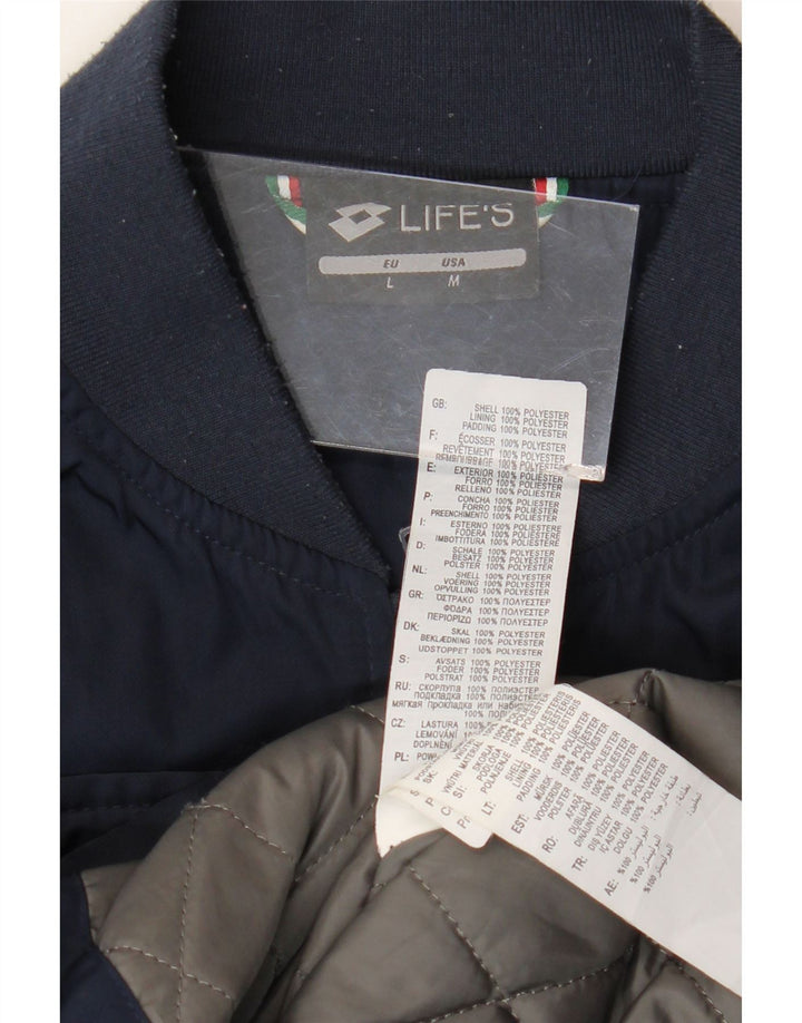 Jaqueta bomber masculina Lotto UK 38 poliéster azul marinho médio