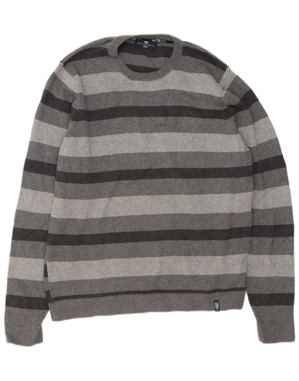Suéter masculino Marks & Spencer Blue Harbor com gola redonda grande cinza