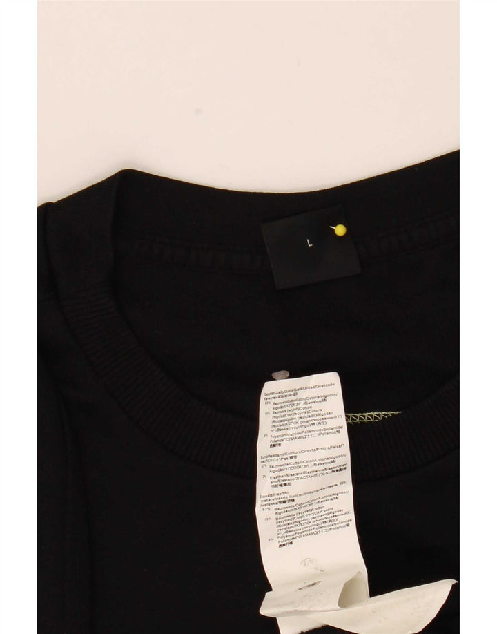 Hugo Boss moletom gráfico masculino jumper grande algodão preto