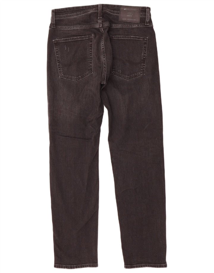 Jeans masculinos Jack & Jones desgastados slim W29 L30 algodão preto