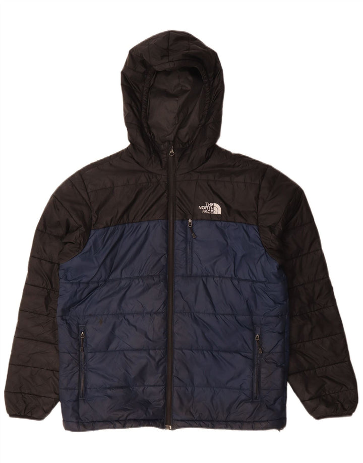 Jaqueta masculina acolchoada com capuz The North Face UK 38 poliéster preto médio