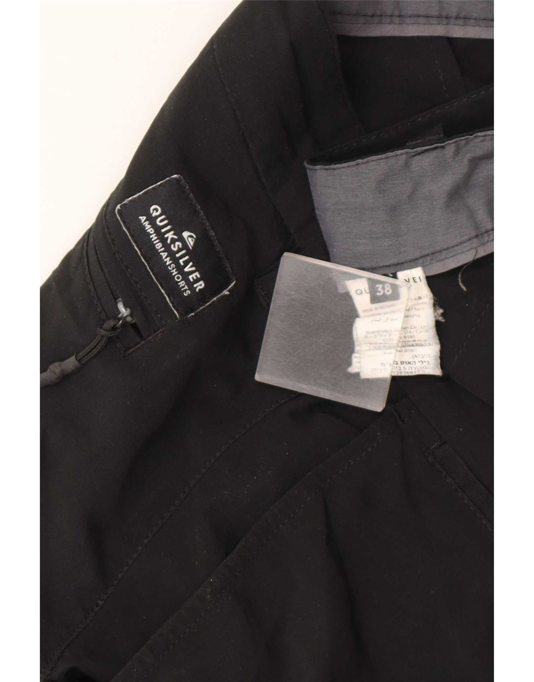 Quiksilver Mens Chino Shorts W38 XL Poliéster Preto