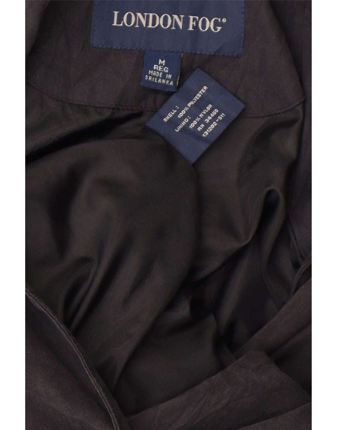 Sobretudo feminino London Fog UK 14 poliéster preto médio