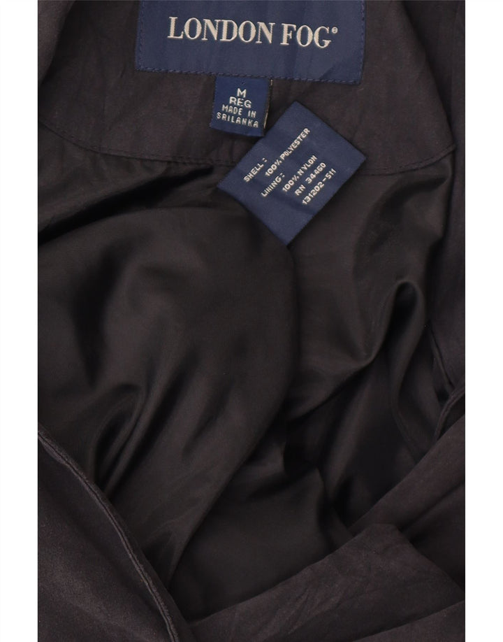 Sobretudo feminino London Fog UK 14 poliéster preto médio