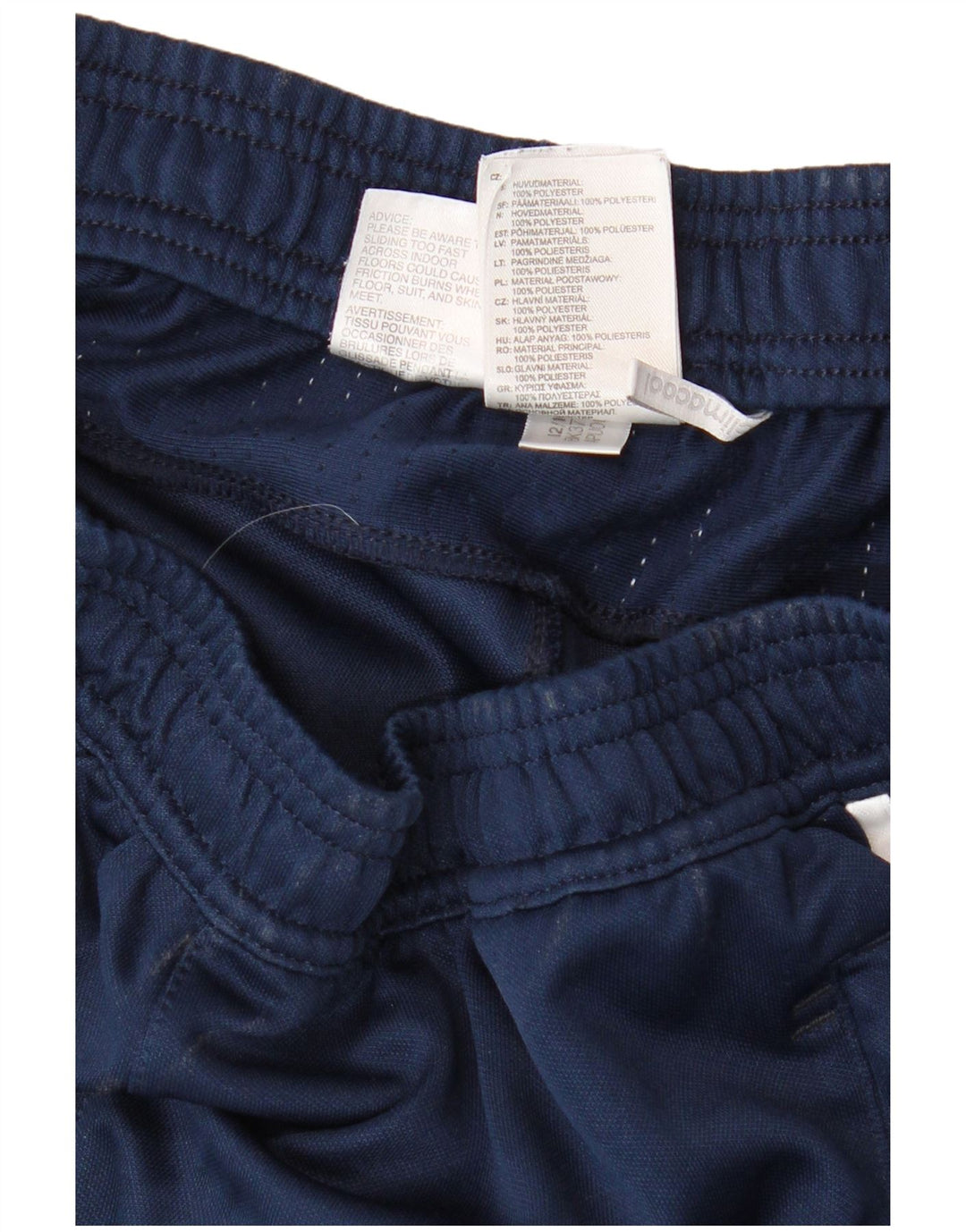 Calça de treino masculina Adidas pequena azul marinho poliéster
