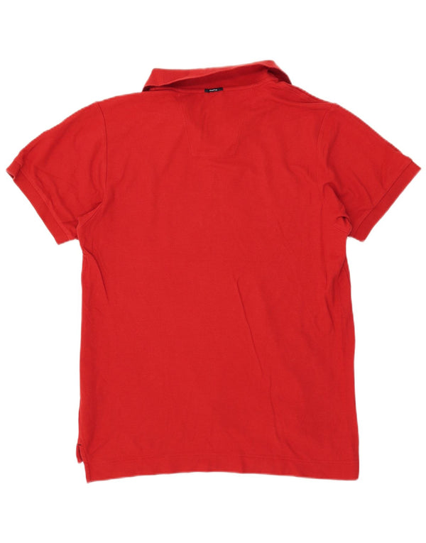 Camisa polo masculina Nautica Athletic Fit grande algodão vermelho