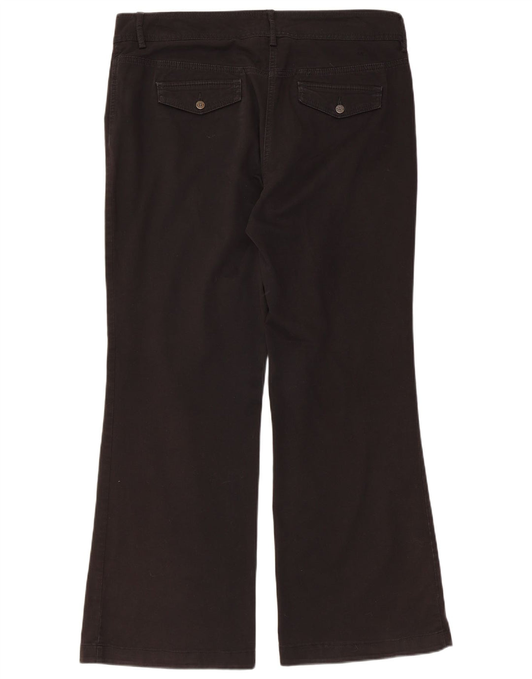 Calça casual feminina TOMMY HILFIGER com corte bootcut US 14 XL W36 L30 preta