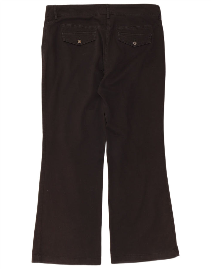 Calça casual feminina TOMMY HILFIGER com corte bootcut US 14 XL W36 L30 preta