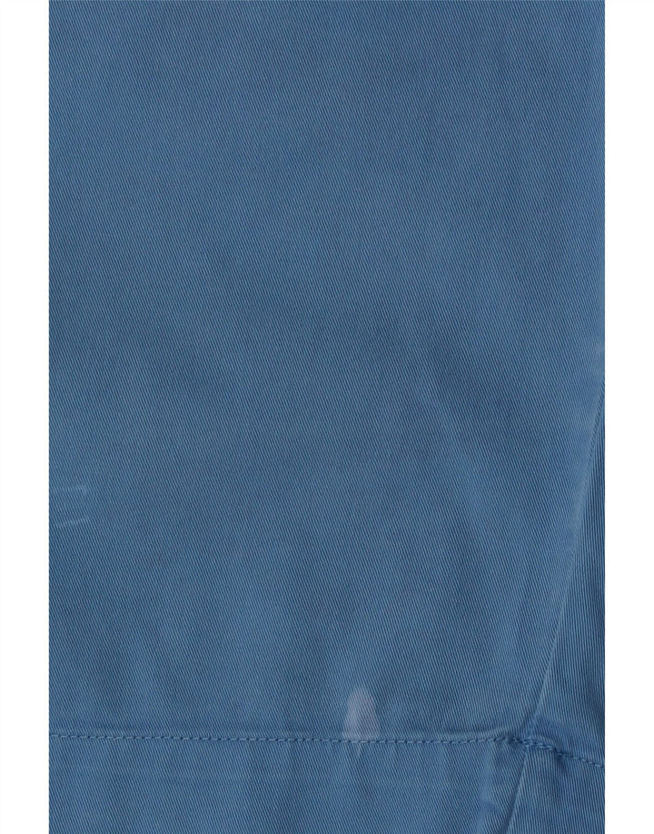 Zara Womens Chino Shorts Grande W30 Algodão Azul