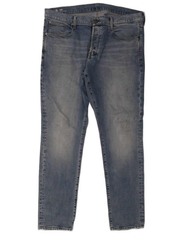 Calça jeans masculina regular cônica G-Star W40 L34 algodão azul