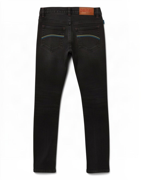 Ted Baker Boys Jeans Slim 8-9 Anos W24 L22 Algodão Preto