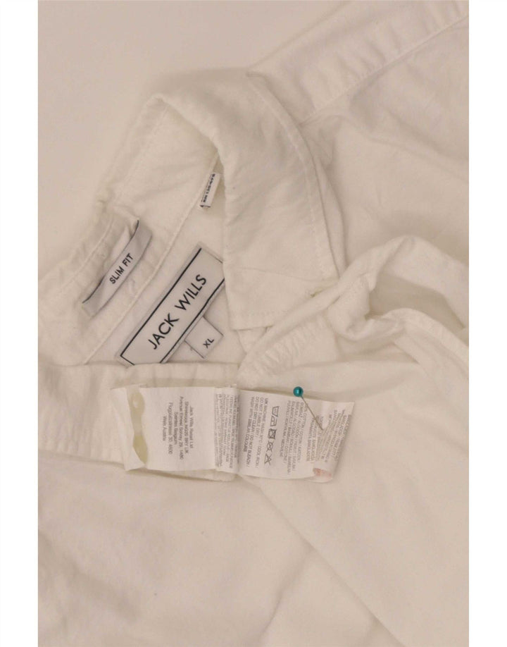 Camisa masculina slim fit Jack Wills XL algodão branco