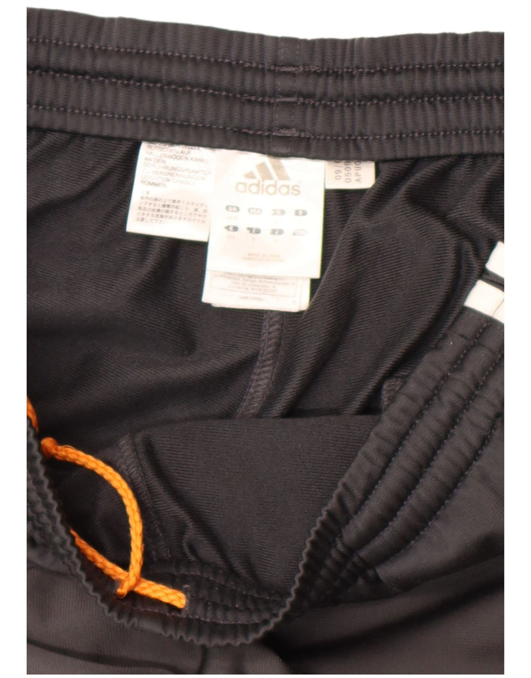 Calças de treino masculinas Adidas UK 38/40 poliéster cinza médio