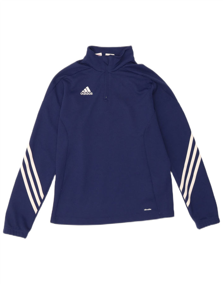 Adidas Meninos Climalite Pullover Treino Top 11-12 Anos Grande Azul Marinho