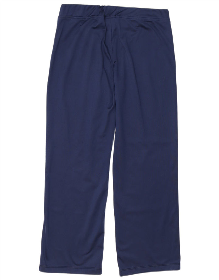 Calça de treino feminina ASICS UK 16 grande poliéster azul marinho