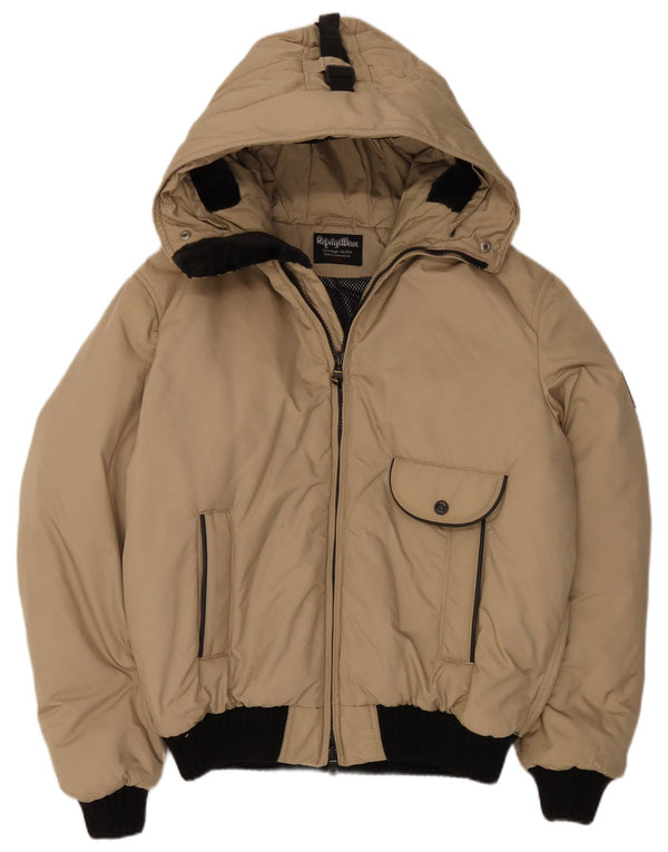 Jaqueta masculina acolchoada com capuz Refrigiwear UK 44 2XL nylon bege