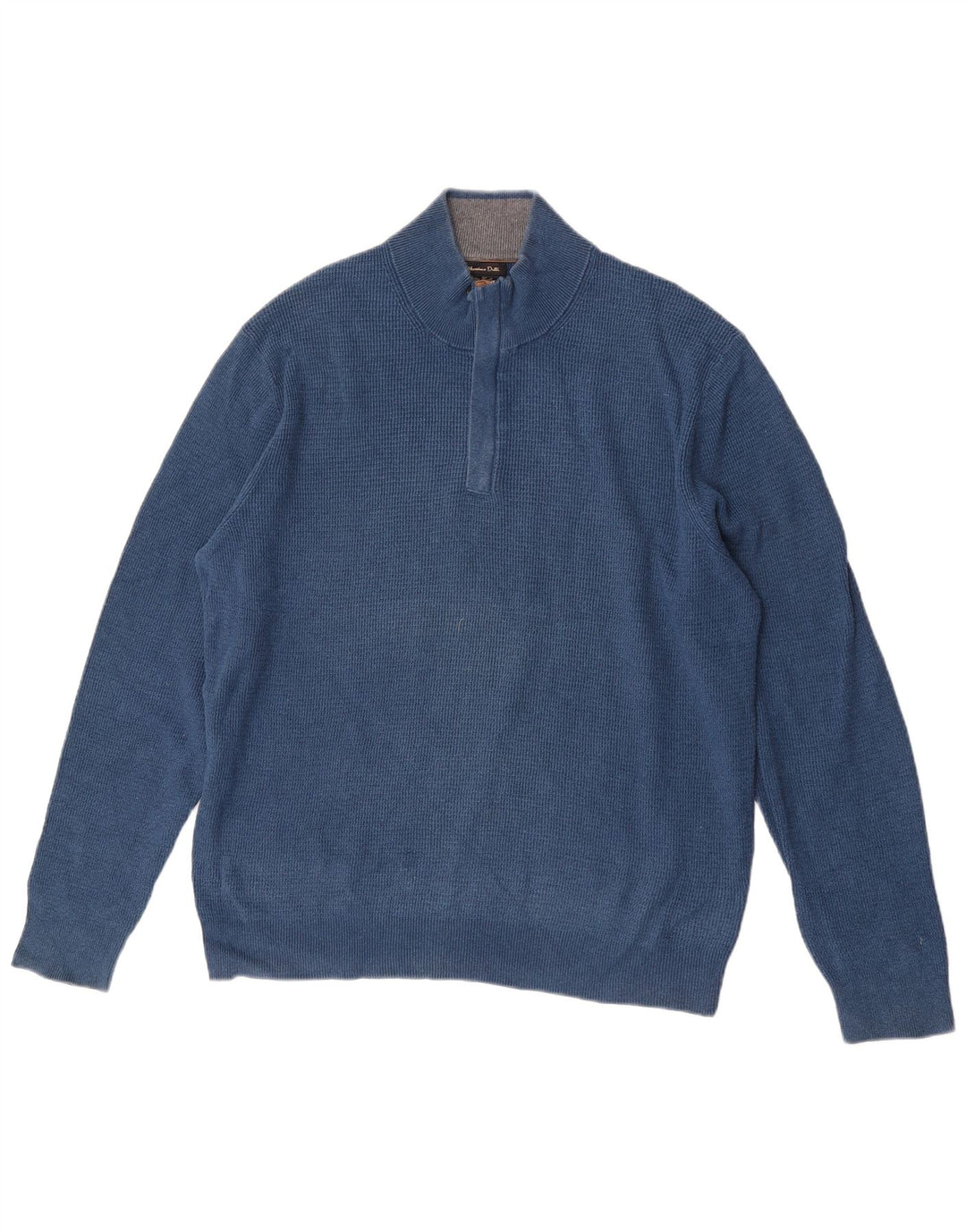 Suéter masculino Massimo Dutti com zíper e gola XL azul