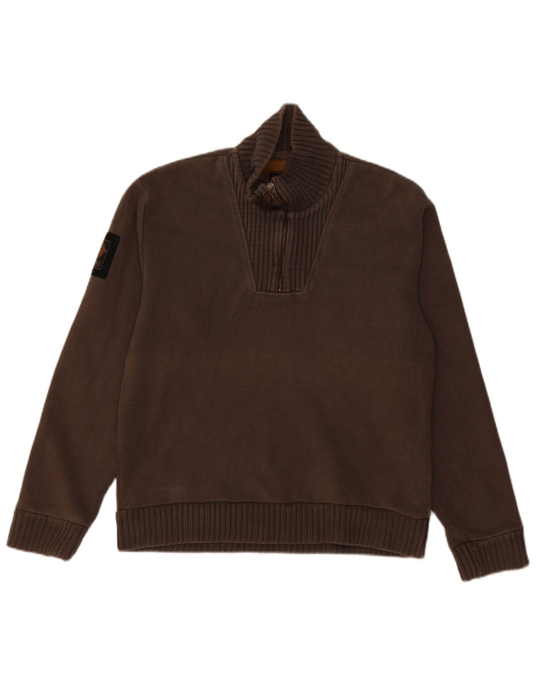 Suéter masculino REPLAY com zíper e gola cinza médio