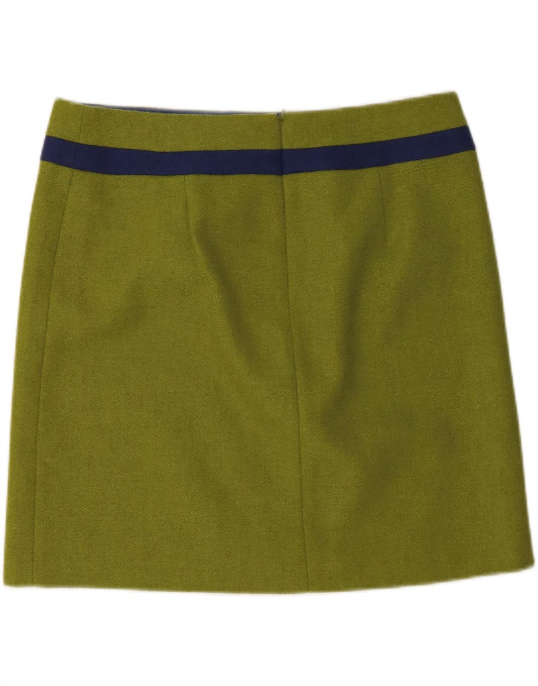 Saia reta feminina Boden Reino Unido 16 grande W34 lã verde