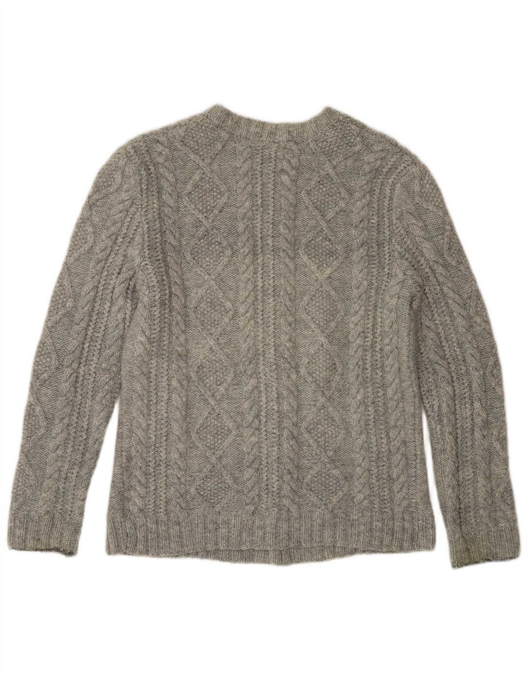 Suéter cardigã feminino VINTAGE UK 10 pequeno cinza