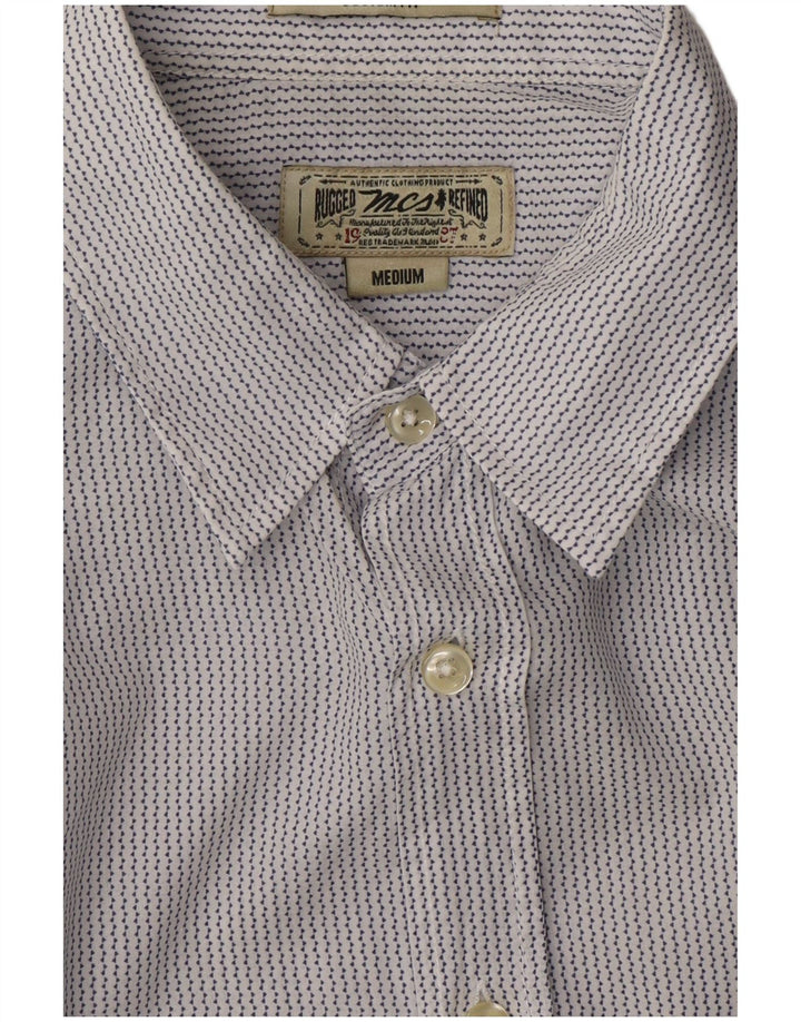 Camisa masculina MARLBORO CLASSICS Custom Fit média azul geométrica