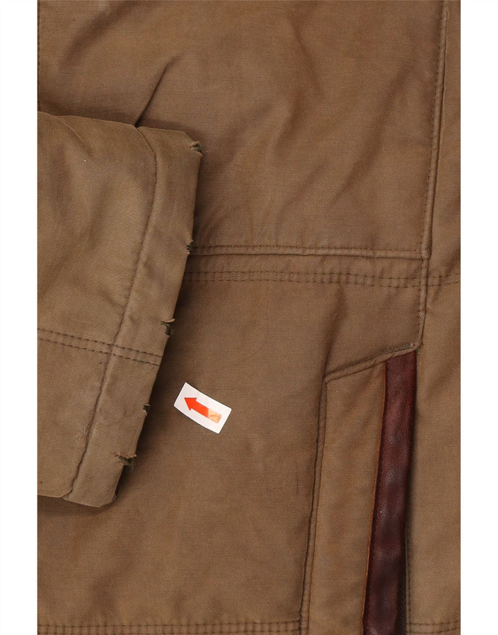 Jaqueta acolchoada masculina TIMBERLAND UK 36 algodão marrom pequeno