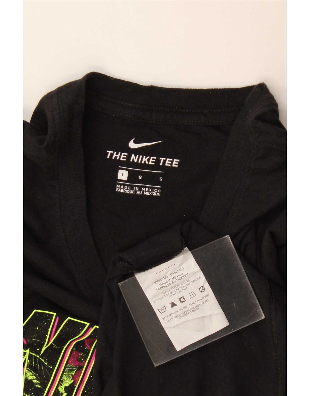 Camiseta gráfica masculina Nike grande algodão preto