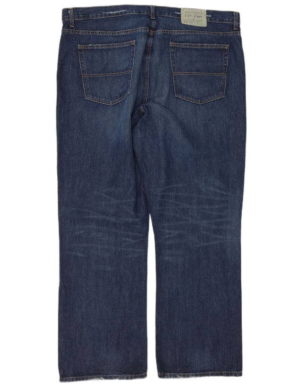 Jeans retos masculinos Tommy Hilfiger W44 L32 algodão azul