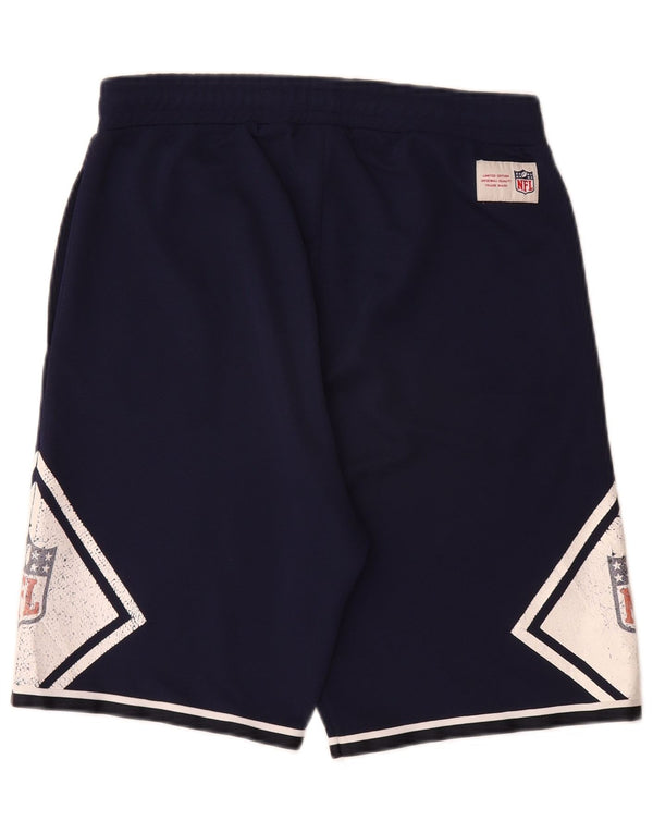 Shorts esportivos gráficos masculinos da NFL médio bloco colorido azul marinho