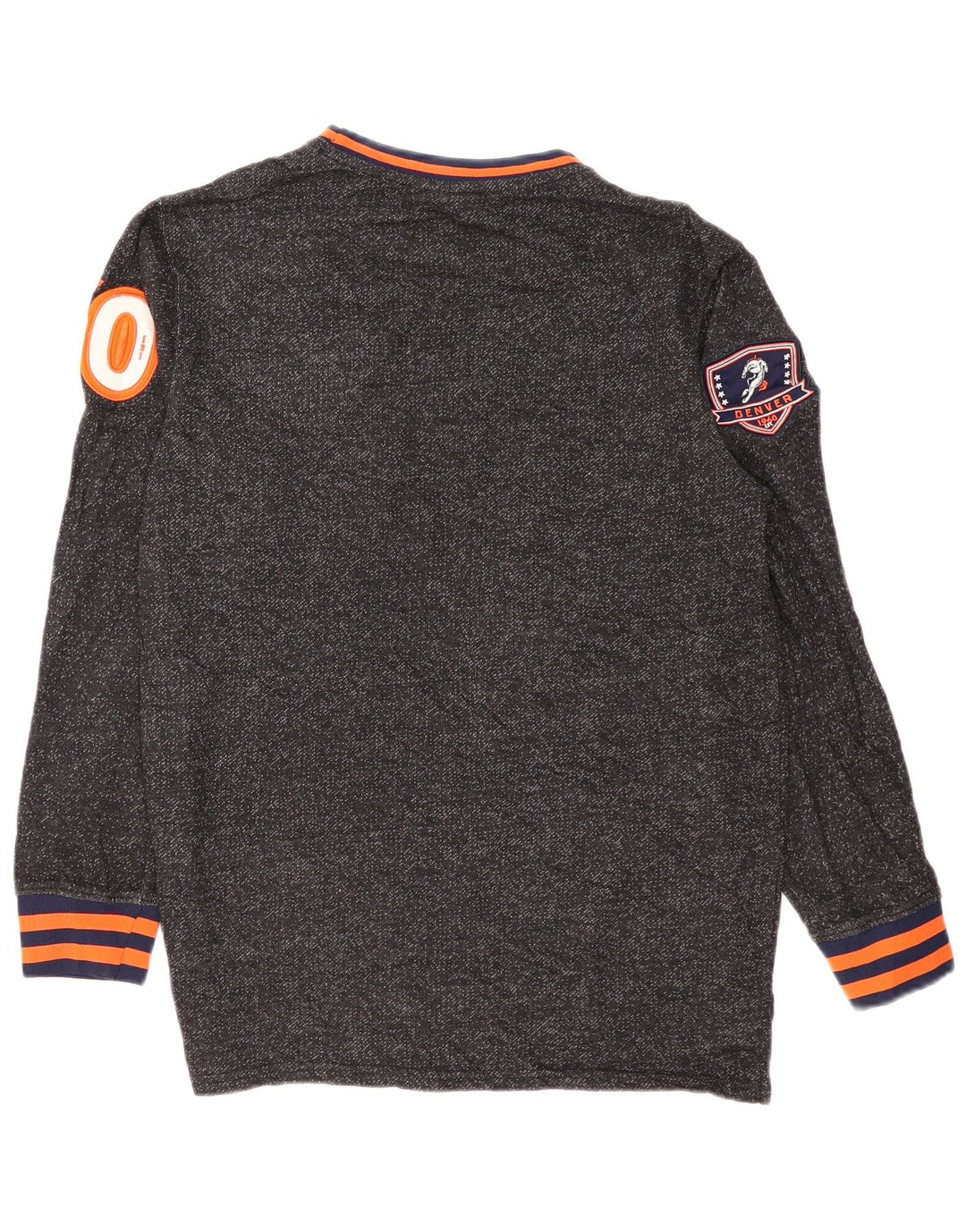 NFL masculino Denver Broncos moletom gráfico jumper cinza médio manchado