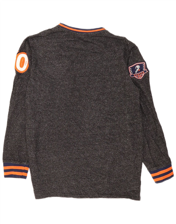 NFL masculino Denver Broncos moletom gráfico jumper cinza médio manchado