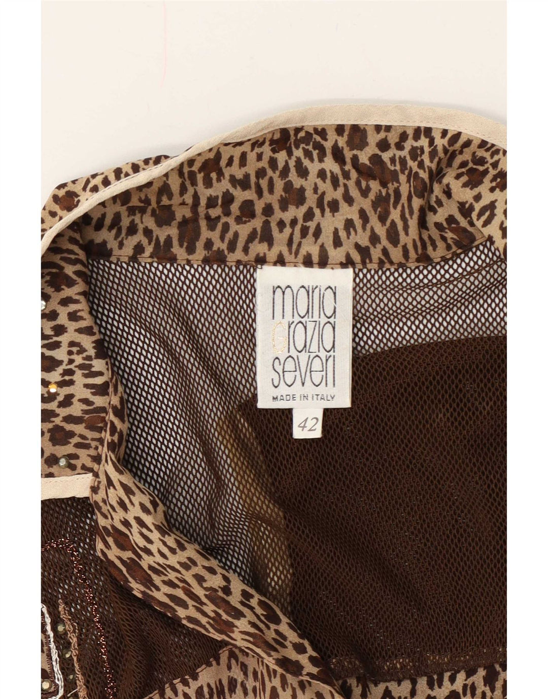 Blusa feminina Maria Grazia Severi manga curta IT 42 marrom médio