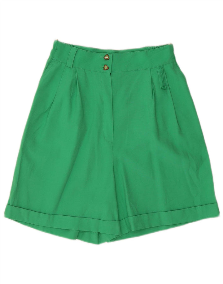 Shorts Chino feminino vintage W26 viscose verde pequena