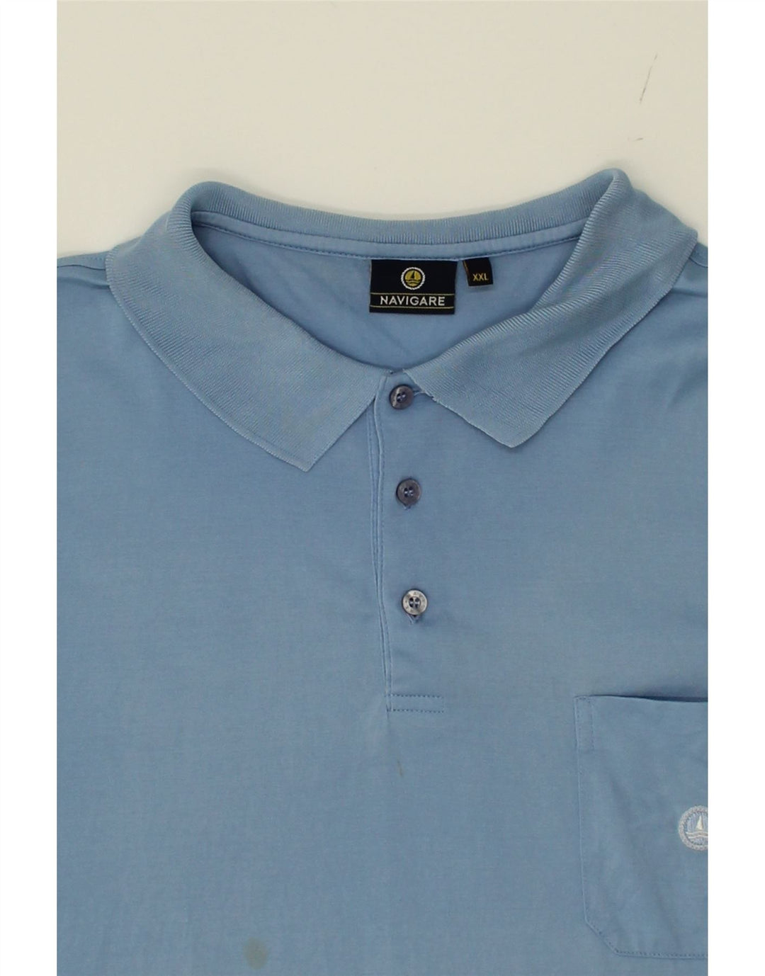 NAVIGARE Mens Polo Shirt 2XL Blue Cotton Vintage Navigare and Second-Hand Navigare from Messina Hembry 