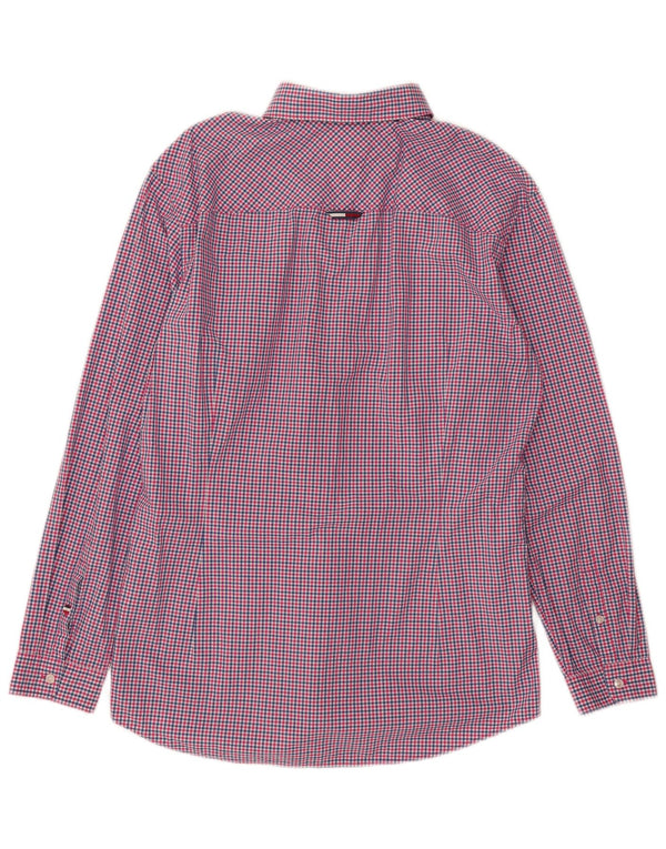 Camisa masculina Slim Fit Tommy Hilfiger XL algodão guingão multicolorido