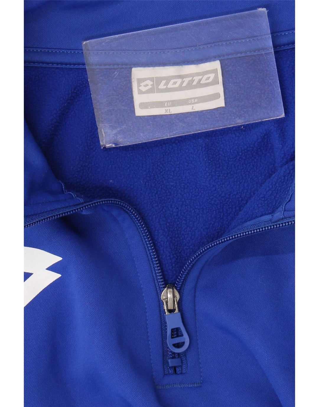 Lotto moletom masculino com zíper e gola grande azul