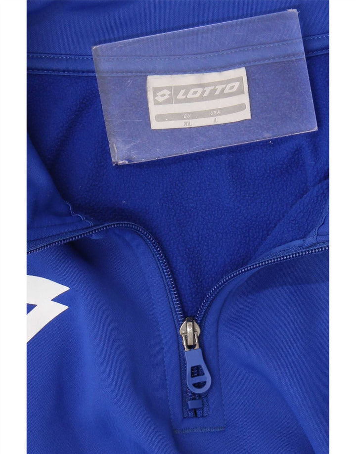 Lotto moletom masculino com zíper e gola grande azul