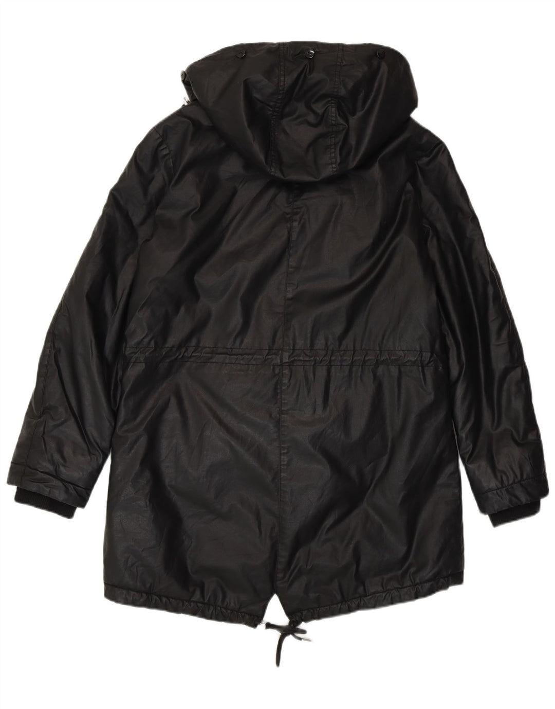 Jaqueta feminina Sherpa Parka com capuz grande Whistle Reino Unido 10 pequena preta