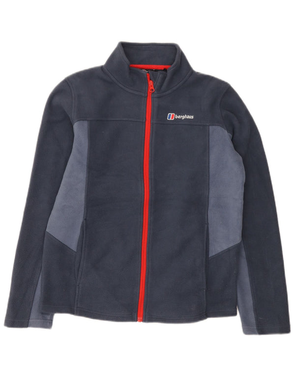 Jaqueta de lã masculina Berghaus 12-13 anos azul marinho poliéster colorblock