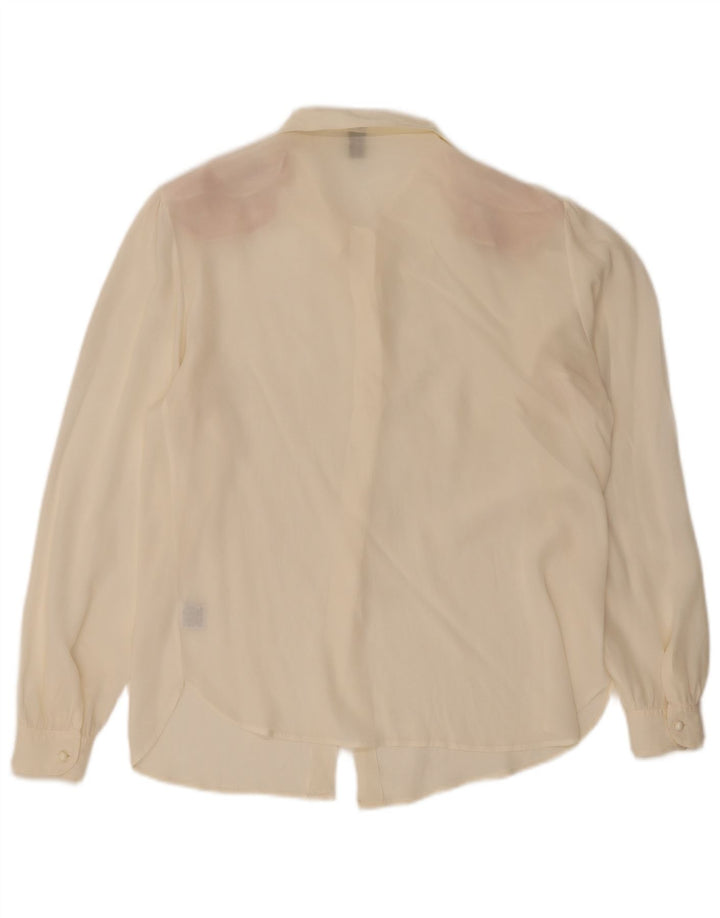 Blusa feminina vintage IT 44 médio off white acetato