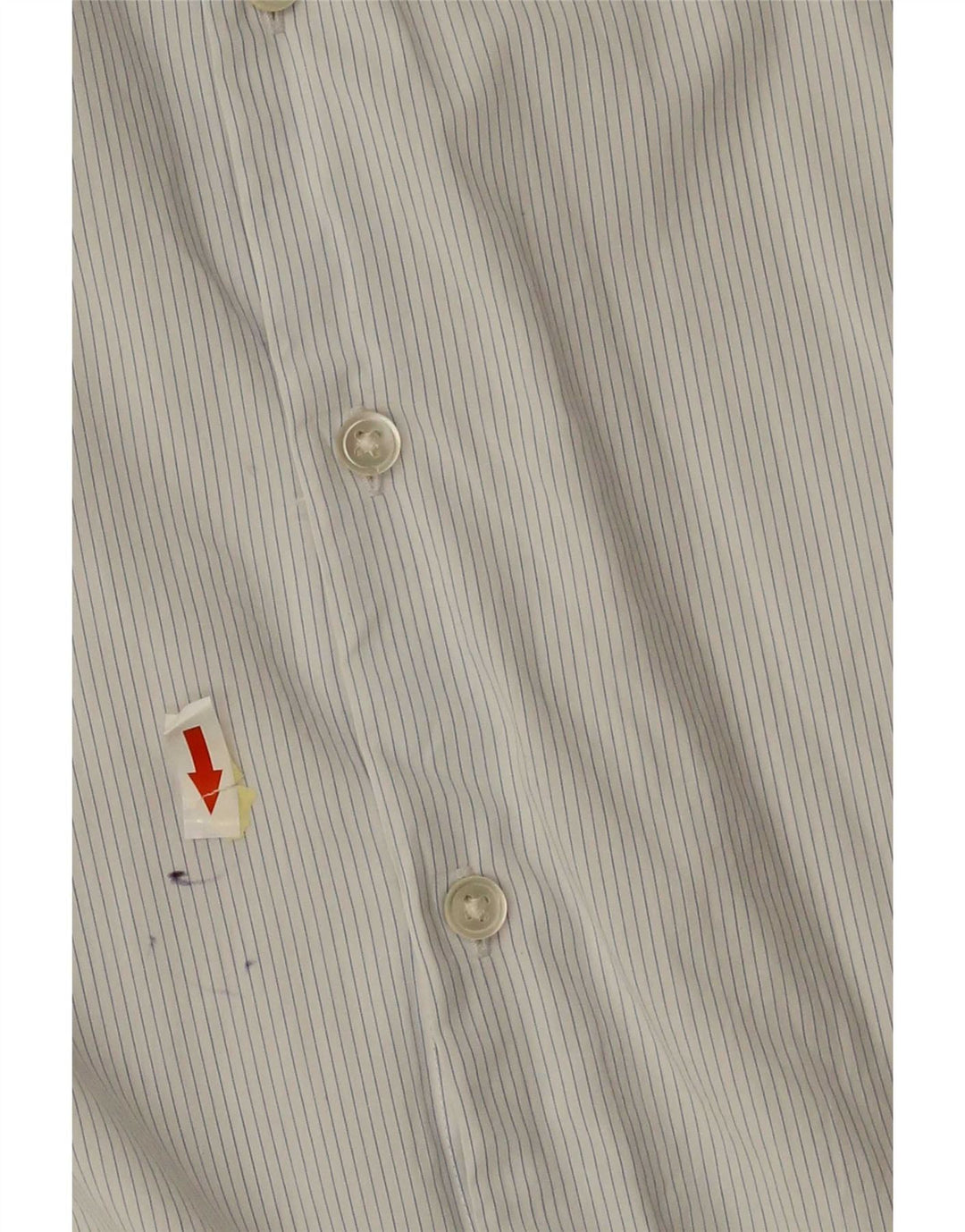 Camisa masculina Reiss Regular Fit pequena listrada branca de algodão