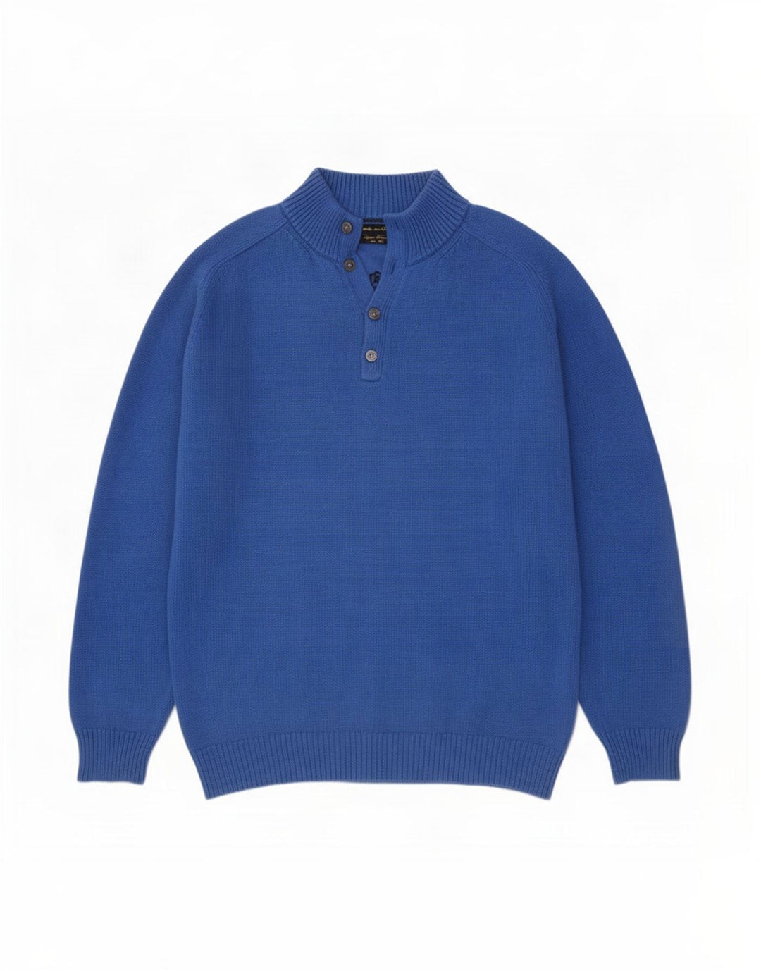 Suéter masculino Massimo Dutti com gola redonda e algodão azul 2XL