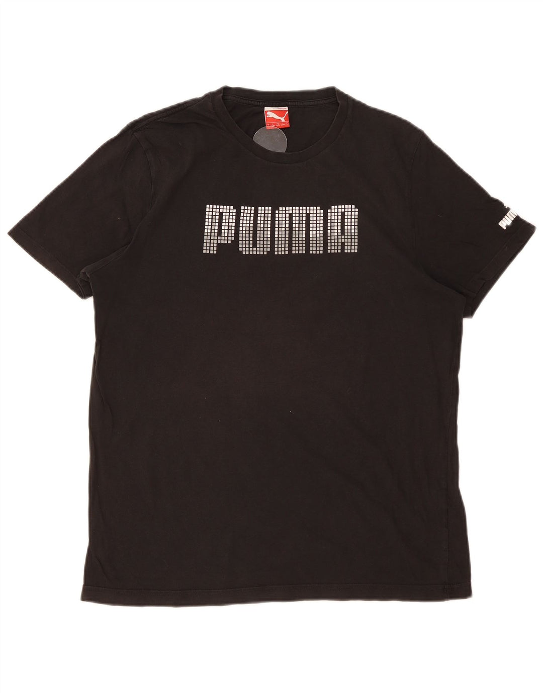 Camiseta masculina PUMA com estampa gráfica grande preta