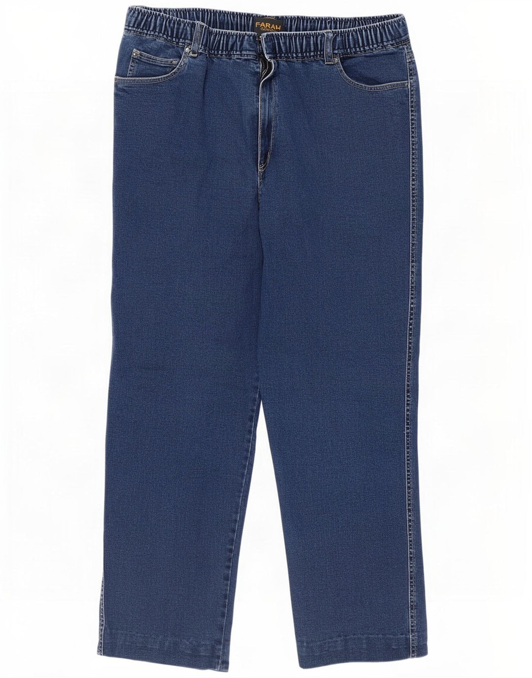 Calça jeans reta clássica feminina Farah W36 L27 algodão azul