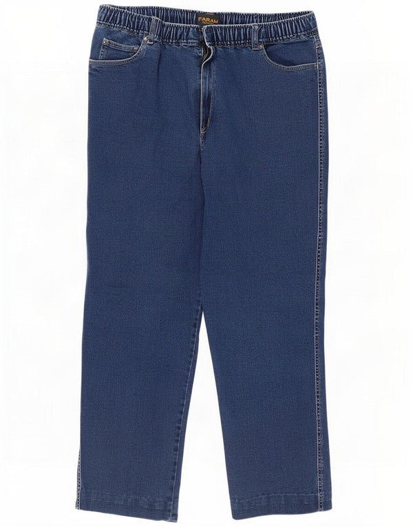 Calça jeans reta clássica feminina Farah W36 L27 algodão azul