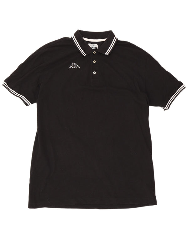 Camisa polo masculina Kappa 3XL algodão listrado preto