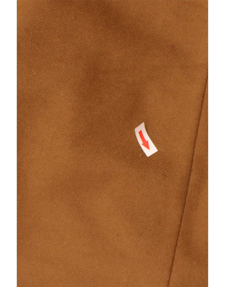 Casaco feminino Zara com peito duplo Reino Unido 10 lã bege pequena